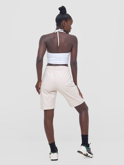 Zoya Nia Cargo Shorts - Beige - Shopzetu