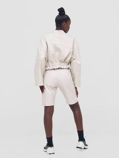 Zoya Nia Cargo Shorts - Beige - Shopzetu