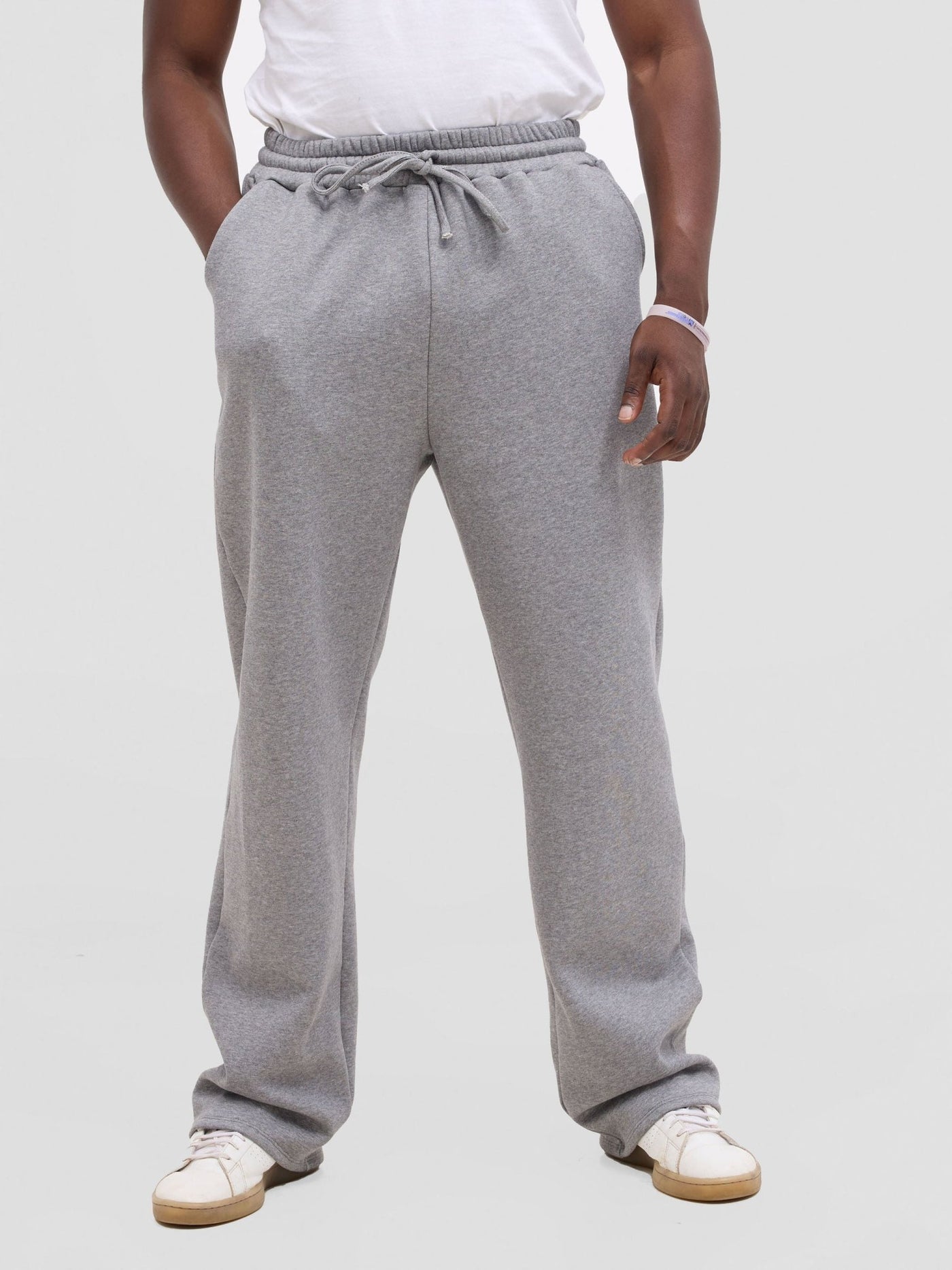 Zoya Men's Fleece Sweat Pants - Grey - Shopzetu