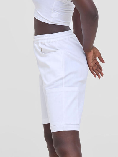 Zoya Nia Cargo Shorts - White