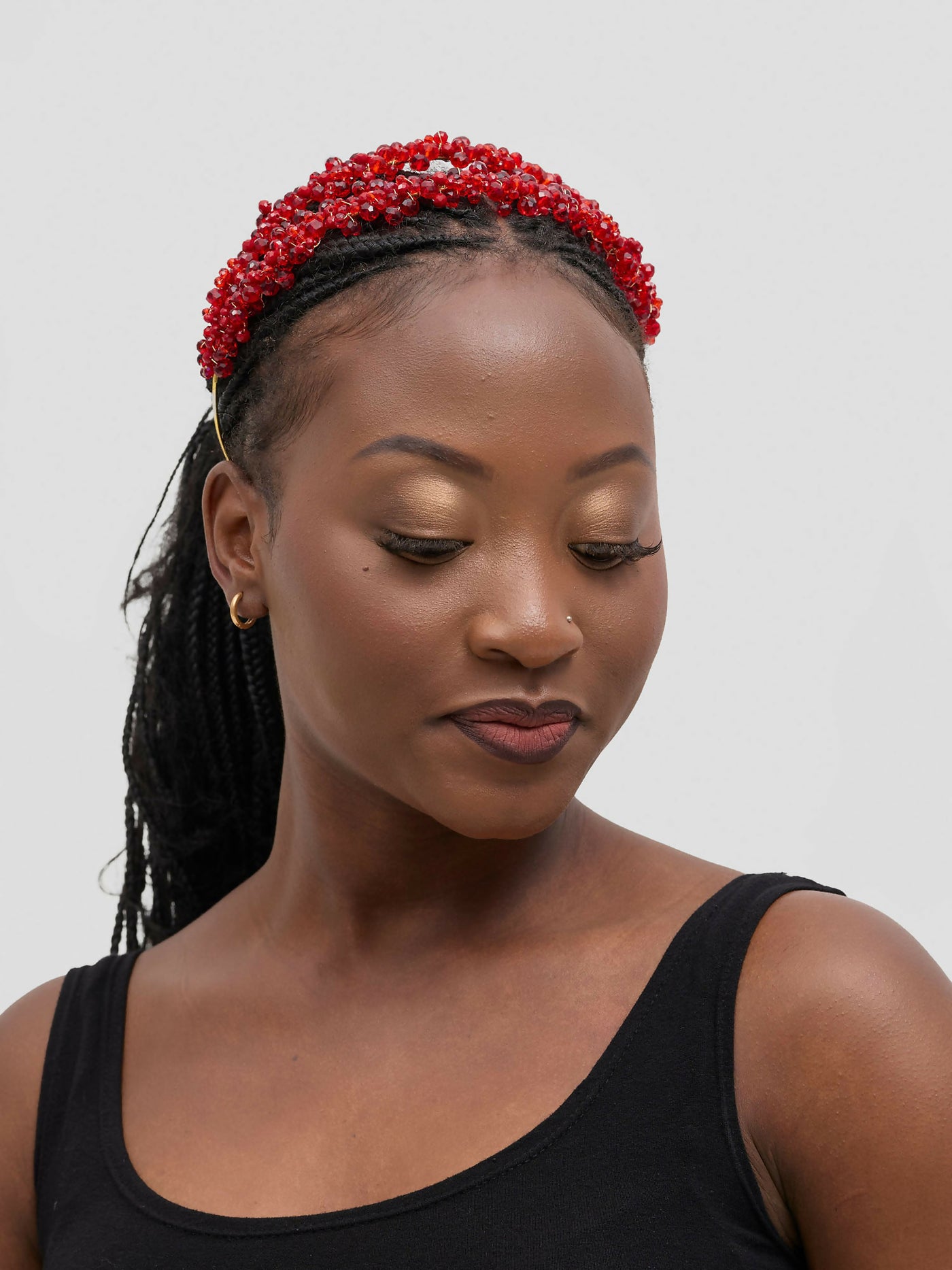 Yaakunte Sikito Double Headpiece - Red - Shopzetu