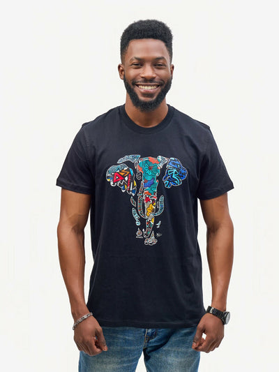 Kali Graphic With Tembo 2 T-shirt - Black - Shopzetu