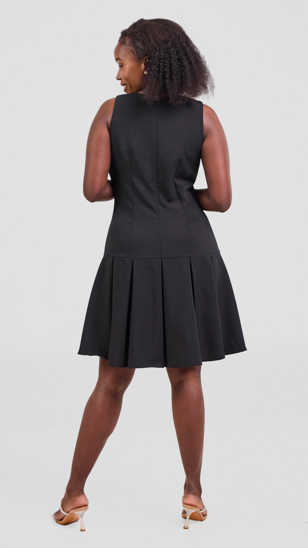 Vivo Niari Pleated Dress - Black