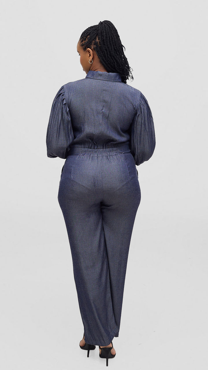Marumara Creations Pema Light Denim Jumpsuit-Blue
