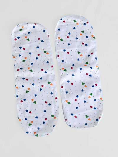 Baby Banda Burping Clothes - White Print - Shopzetu