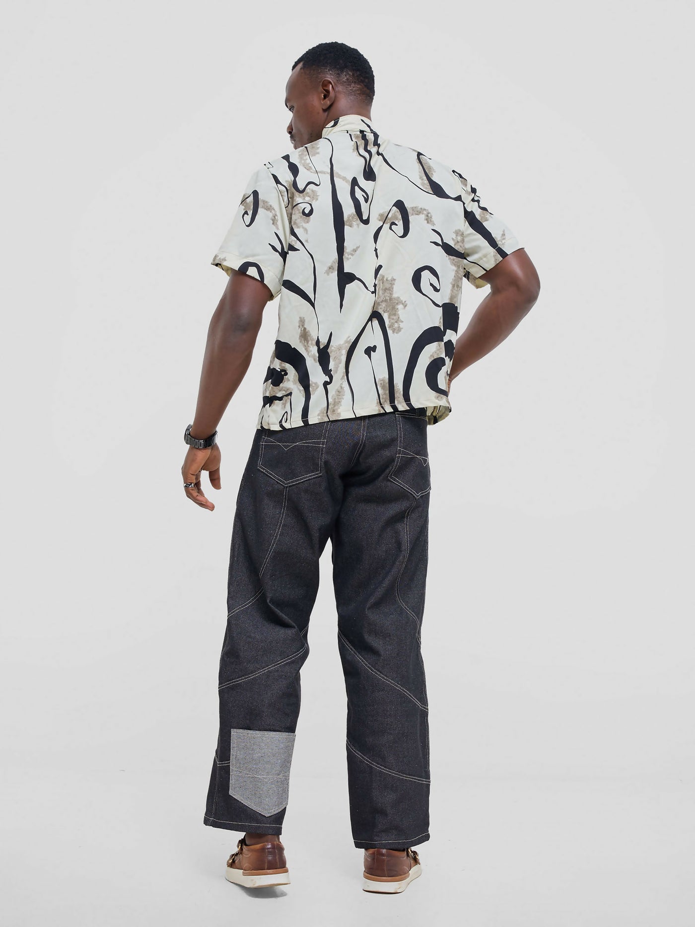 Kalungi Mchoro Shirt - Beige - Shopzetu