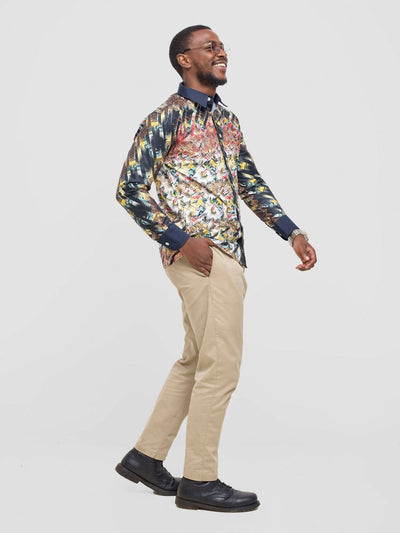 Mendilines Warm African Shirt - Black / Green - Shopzetu