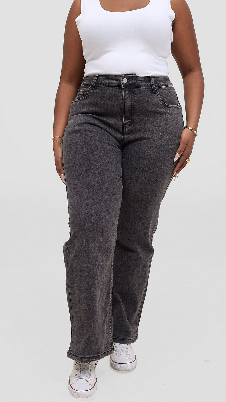 The Fashion Frenzy Raven Jet Wide Leg Jean - Black