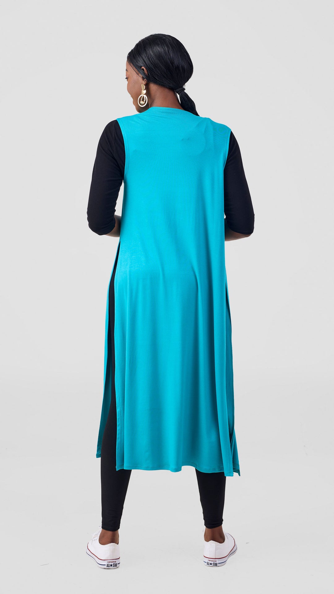 Vivo Chela Sleeveless Waterfall in Jersey - Sea Green