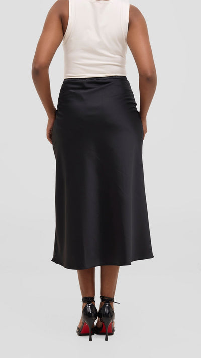 Vivo Samira Slip Skirt - Black - Shopzetu