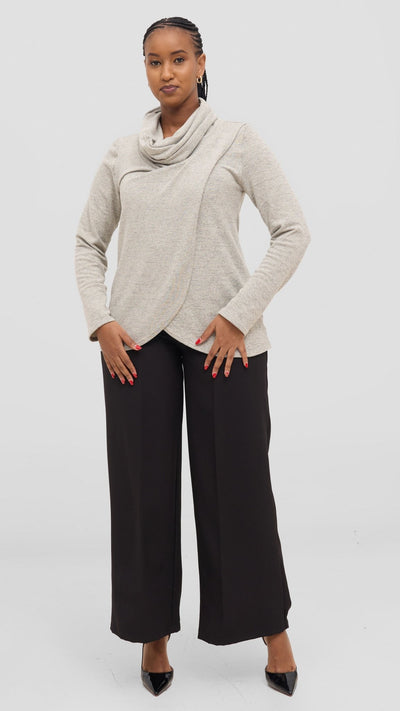 Vivo Basic Tulip Sweater - Grey - Shopzetu