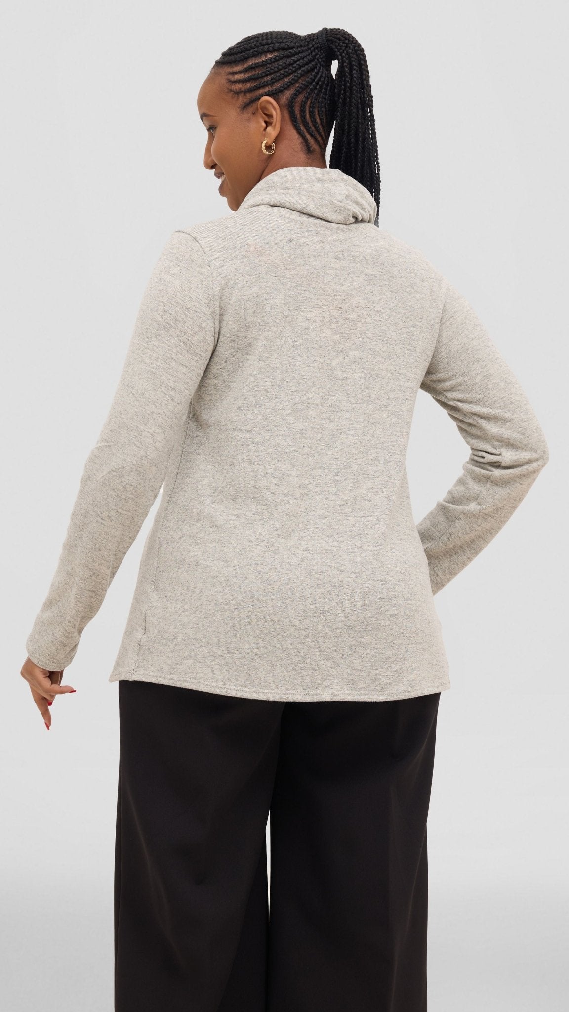 Vivo Basic Tulip Sweater - Grey - Shopzetu