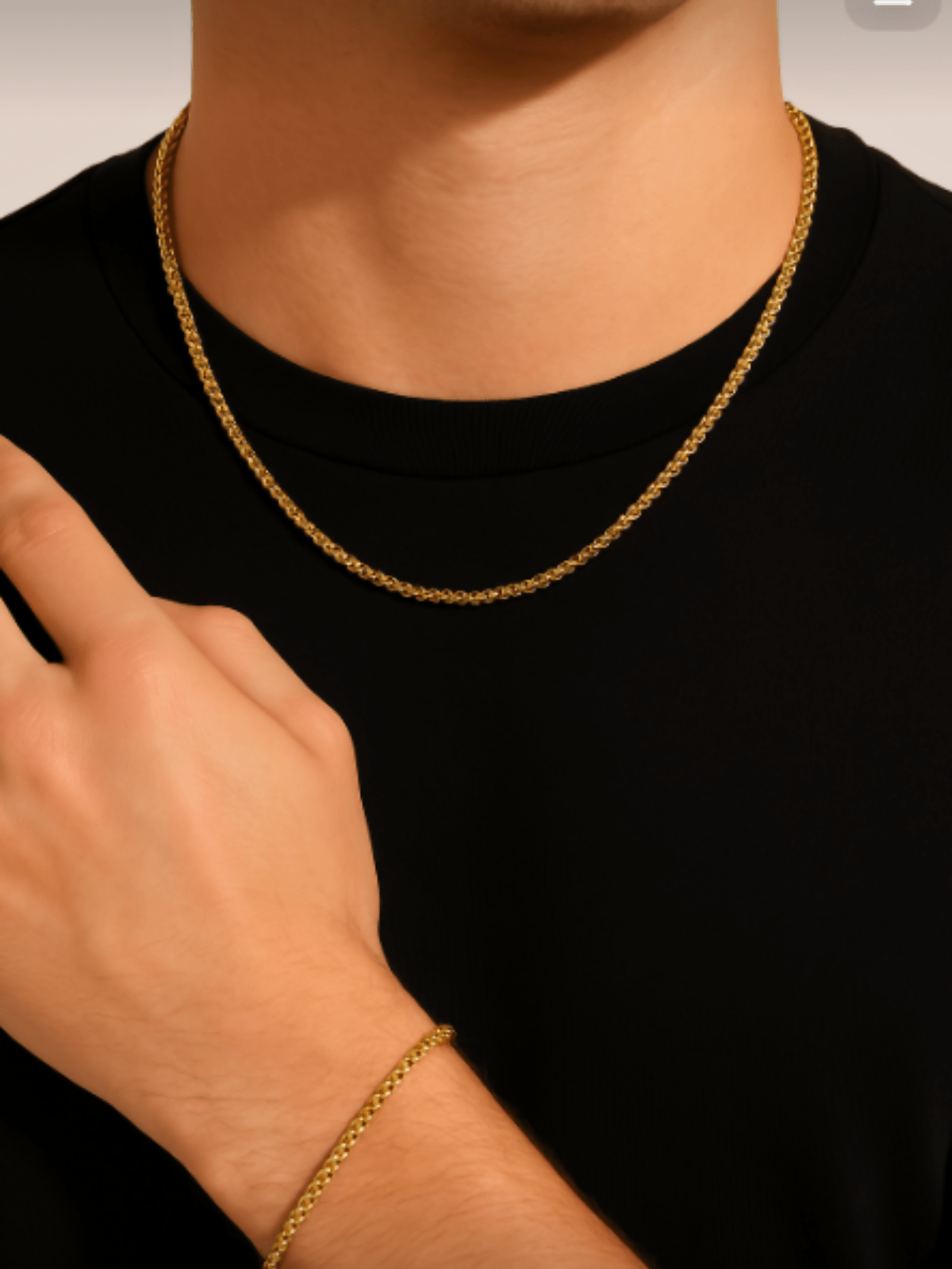 Her Essence Helios Unisex Necklace - Gold - Shopzetu