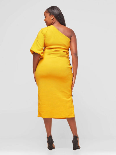 HOT Aimee Dress - Mustard - Shopzetu