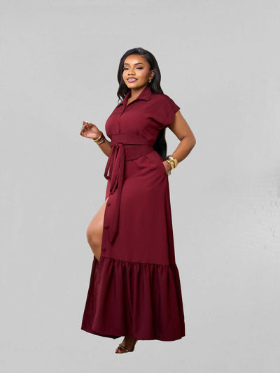 Plainchic Nisha Dress - Burgundy