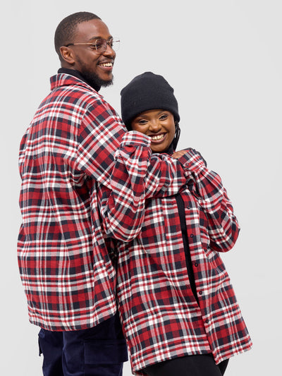 Zoya Aridi Unisex Shacket (Flannel) - Red/Black
