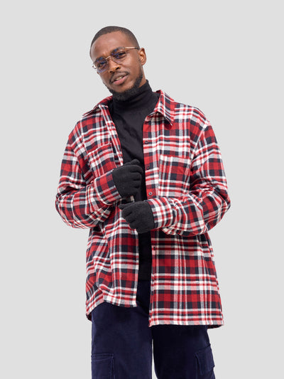 Zoya Aridi Unisex Shacket (Flannel) - Red/Black