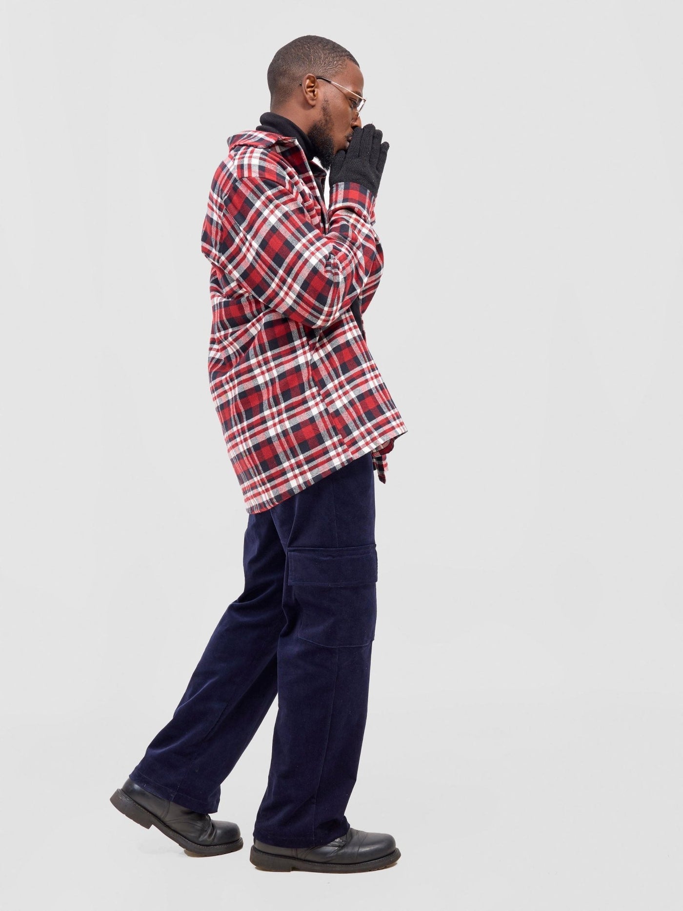 Zoya Aridi Unisex Shacket (Flannel) - Red Flannel - Shopzetu