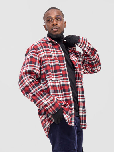 Zoya Aridi Unisex Shacket (Flannel) - Red/Black
