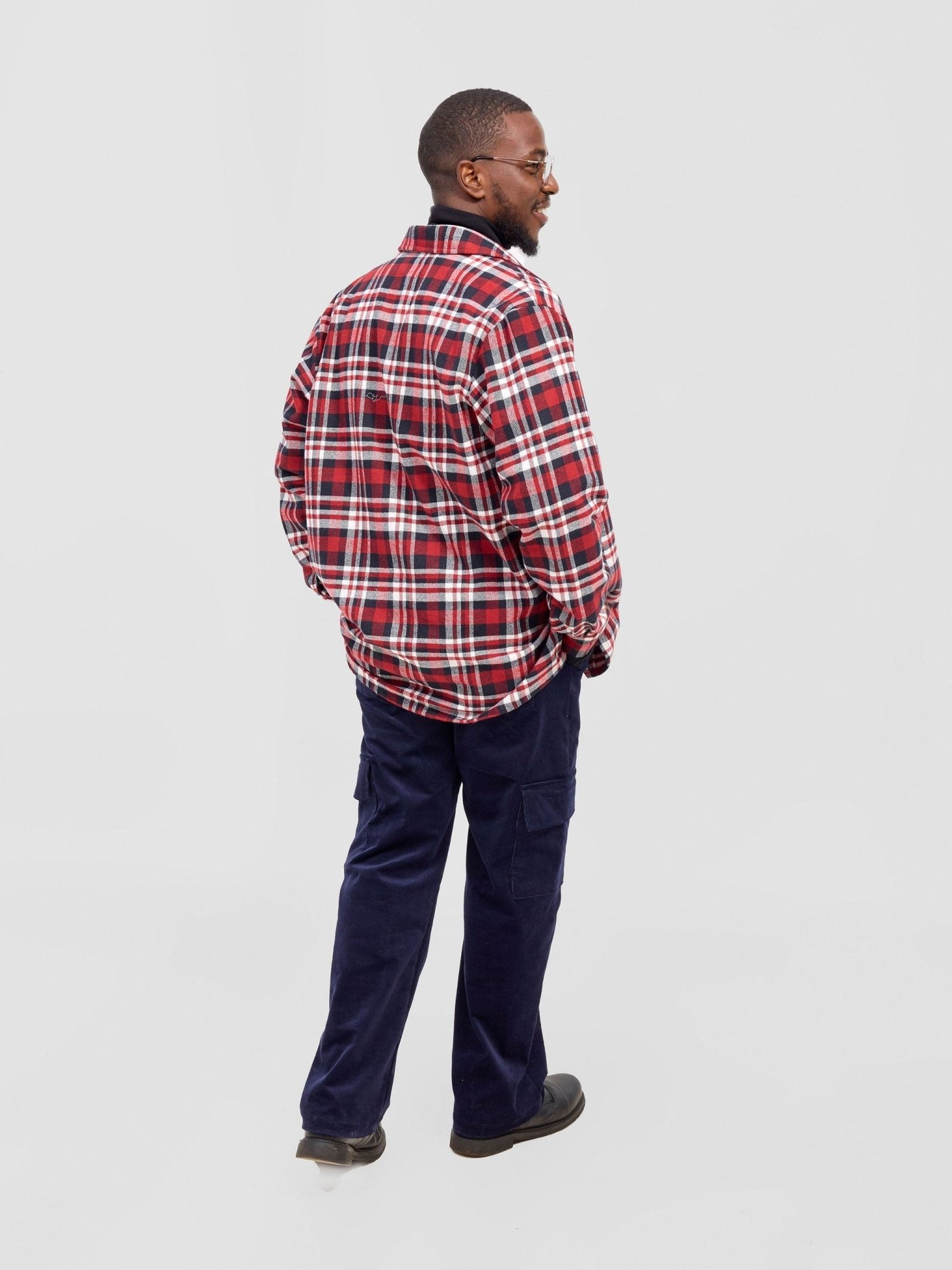Zoya Aridi Unisex Shacket (Flannel) - Red Flannel - Shopzetu