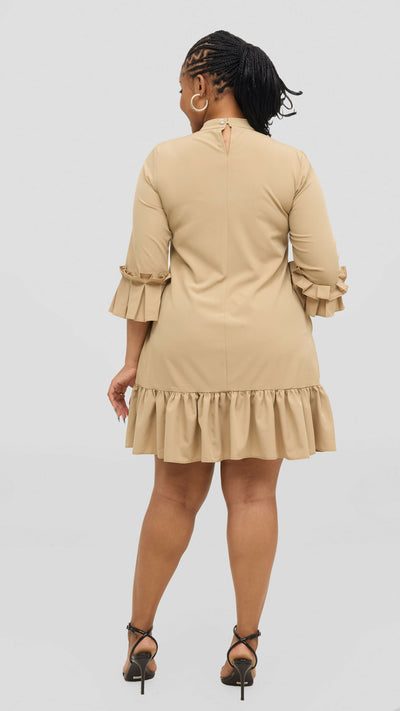 Jolly Fancy Wear Tricia Shift Dress - Beige