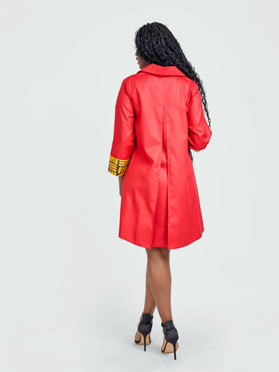 Tuli Zuri Shift Dress - Red - Shopzetu