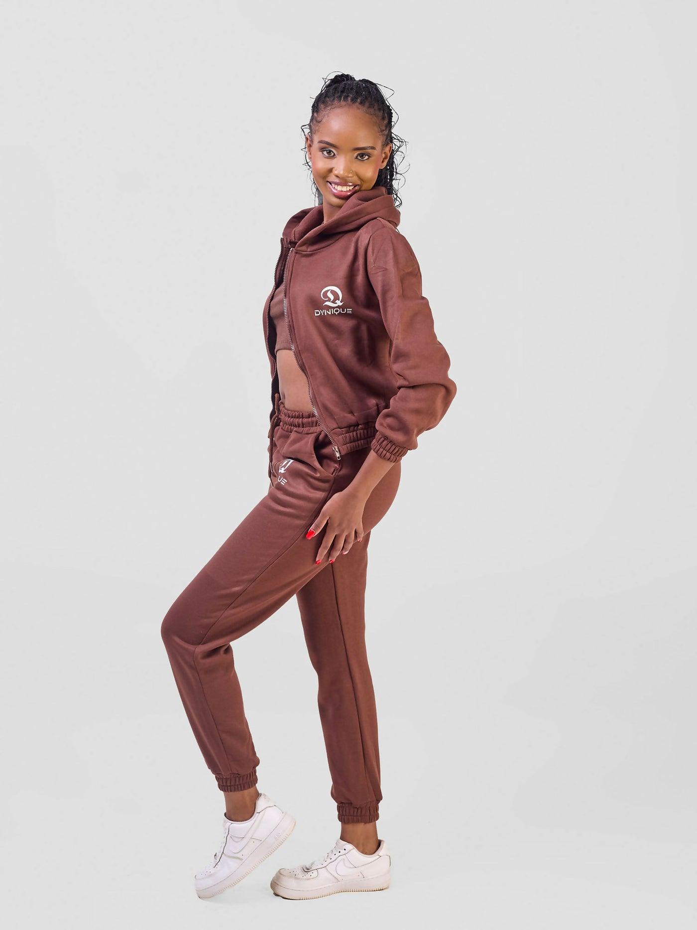 Dynique Clothing 3 Piece Pant Set - Brown - Shopzetu