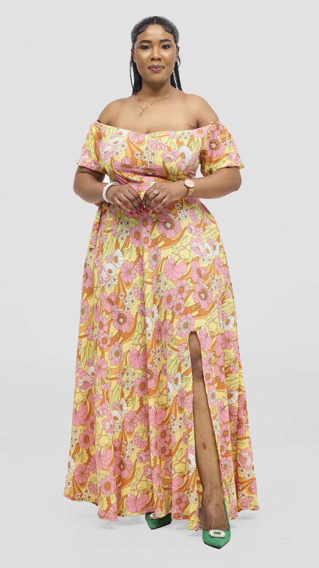 Silk House Collection Curvy Plus Size Twirl Dress - Floral