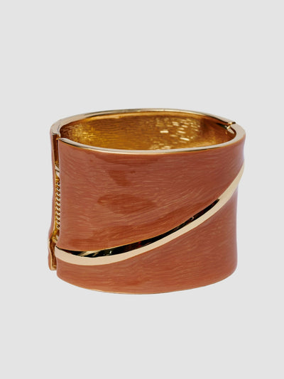 Accessorize With Style Buckle Bracelet - Brown - Shopzetu