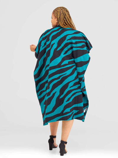 Anel’s Double Sided Zenny Poncho - Teal - Shopzetu