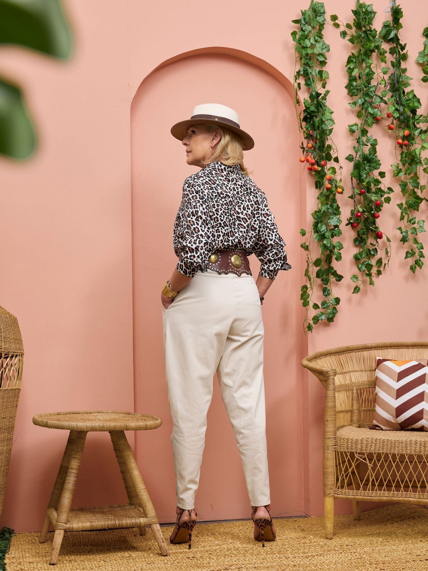 Safari Chui Placket Top - Chui Print - Shopzetu