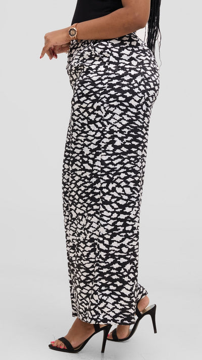 Vivo Samira Pants - Cream / Black Print - Shopzetu