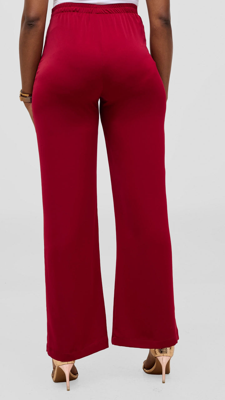 Vivo Talia Slim Pants - Maroon