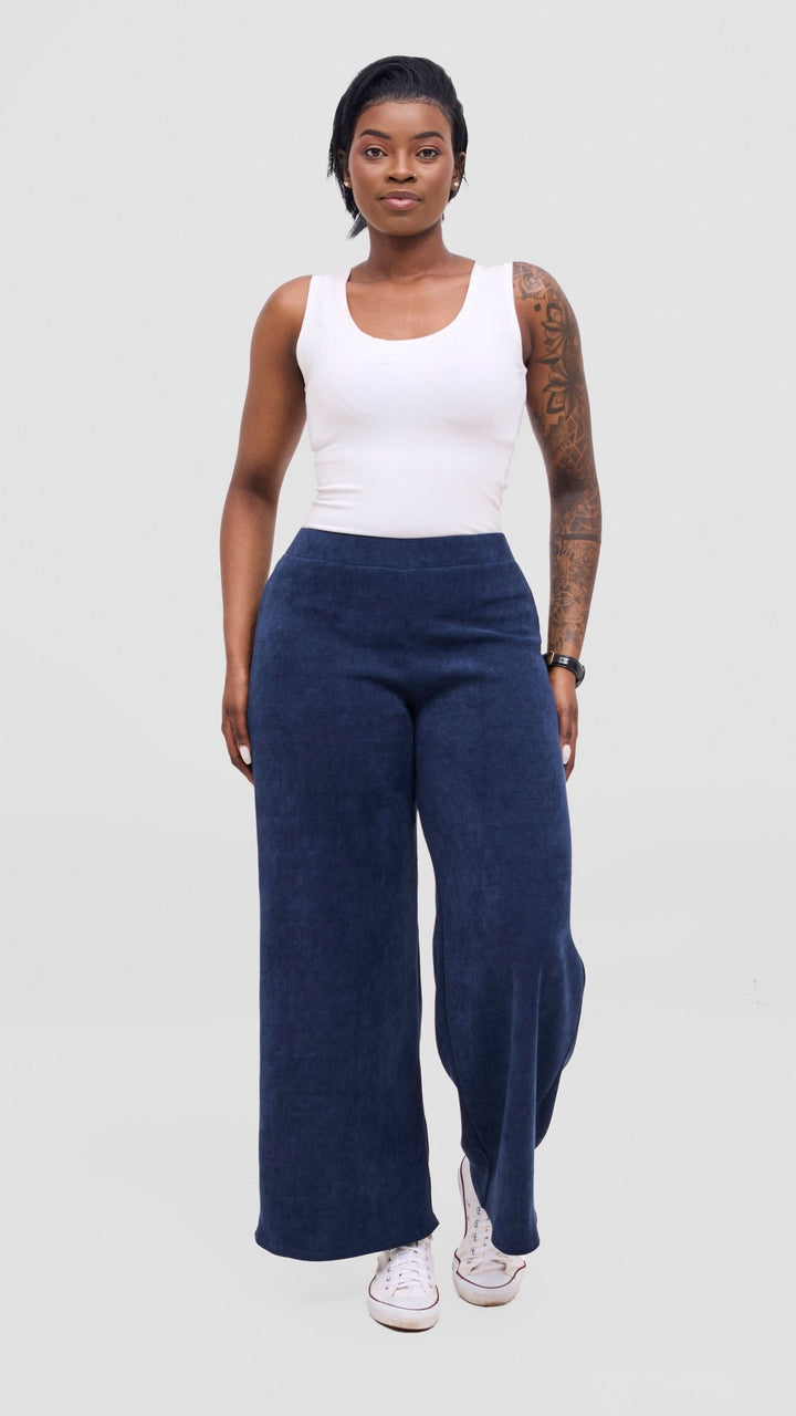 Vivo Selah Straight Leg Pants - Navy - Shopzetu