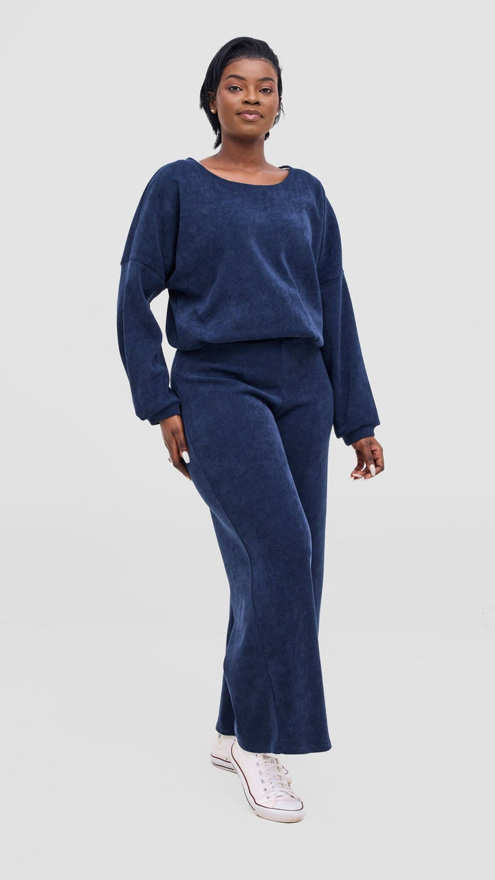Vivo Selah Straight Leg Pants - Navy - Shopzetu