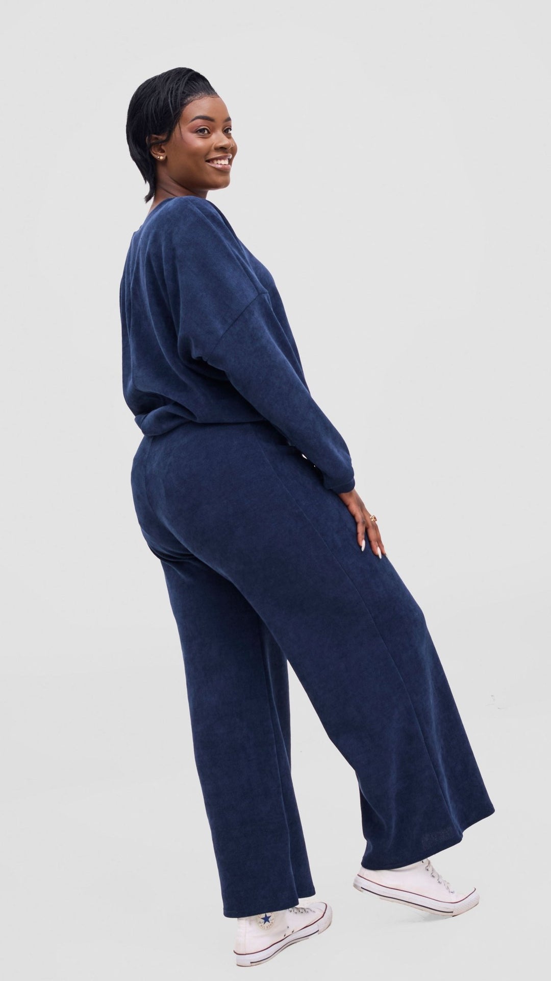 Vivo Selah Straight Leg Pants - Navy - Shopzetu