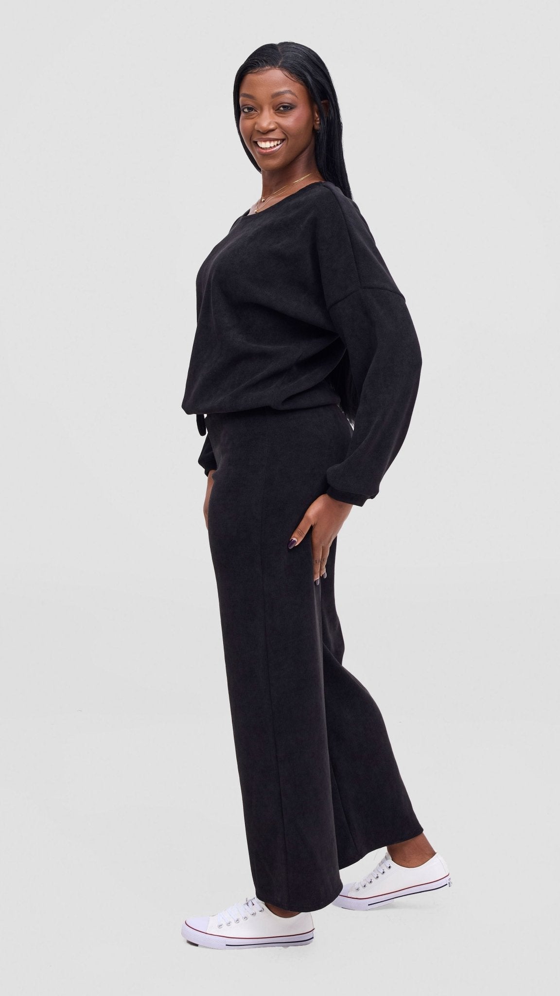 Vivo Selah Dolman Top - Black - Shopzetu