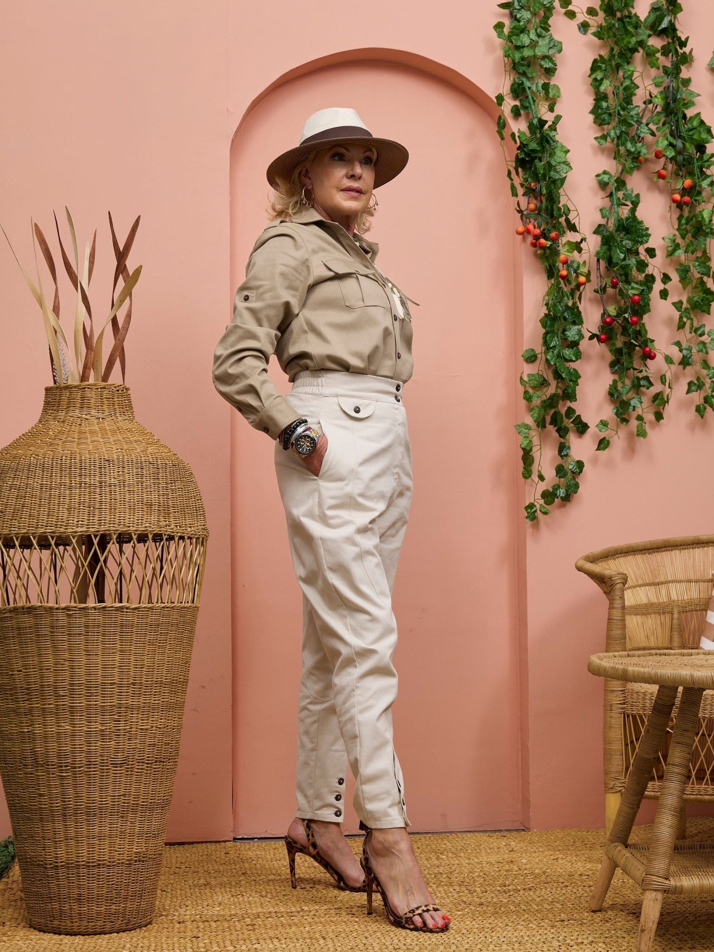Safari Chui Jodhpur Pants - White Cloud - Shopzetu