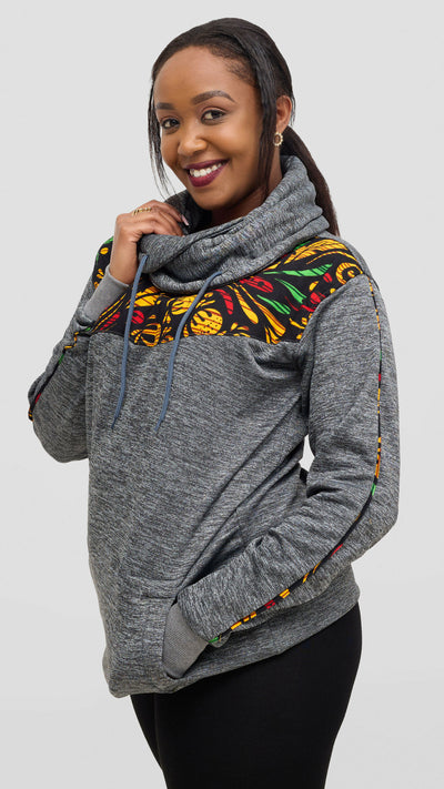 Rafiki Threads Arancia Snood Hoodie - Grey