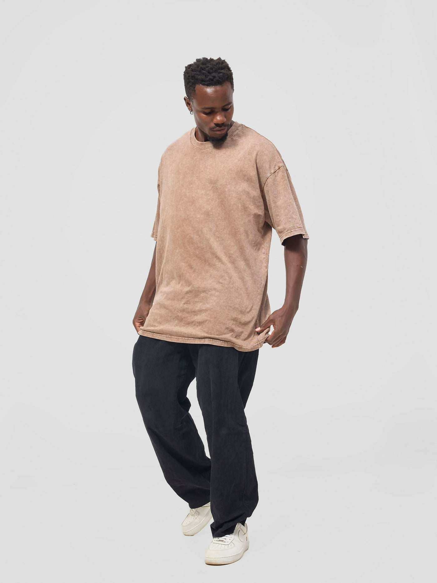 Nairodrip Limited Wash T-shirt - Brown - Shopzetu