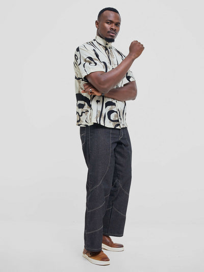 Kalungi Mchoro Shirt - Beige - Shopzetu
