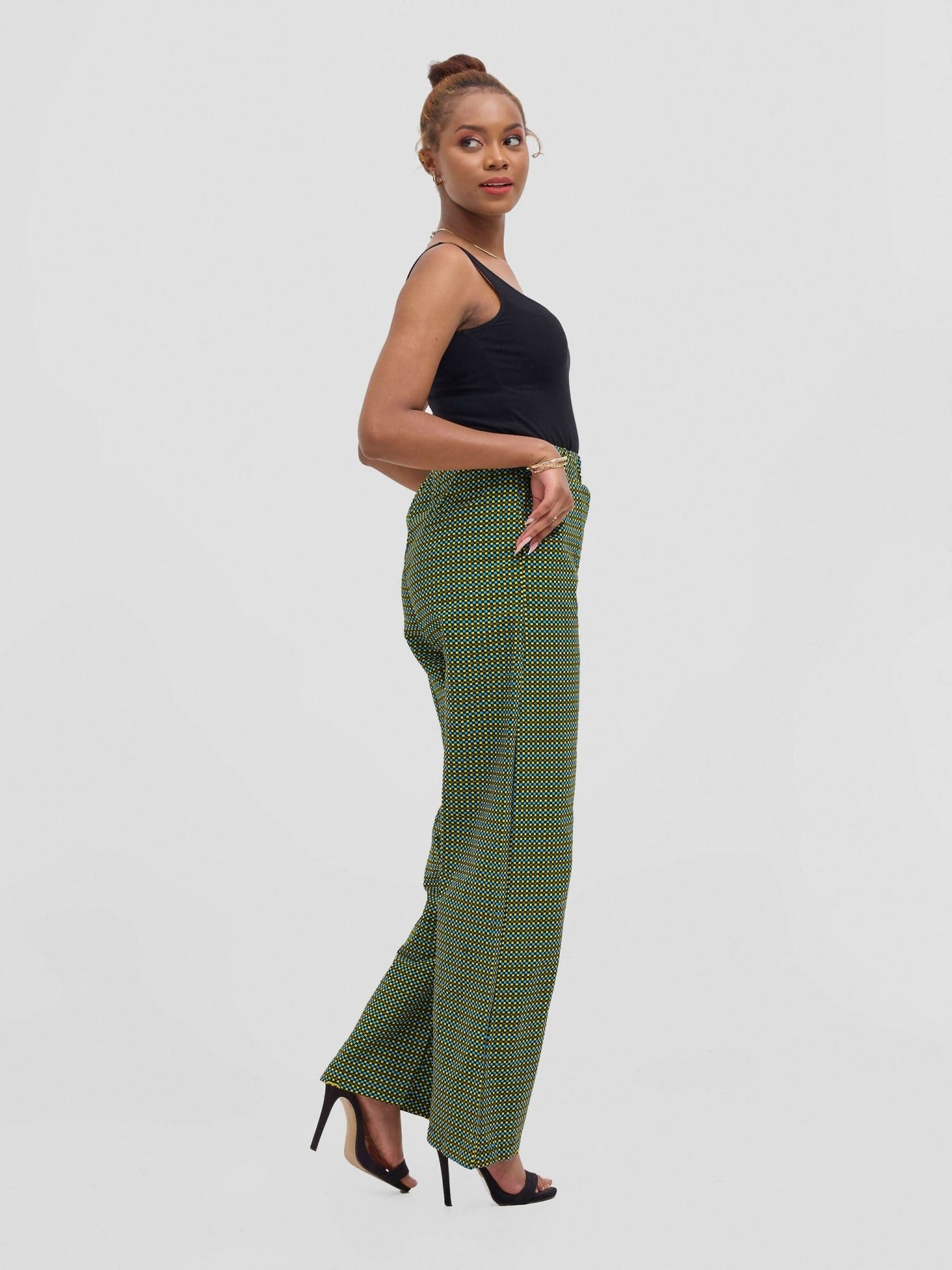 Gravio Fashions Nala Ankara pant - Green - Shopzetu