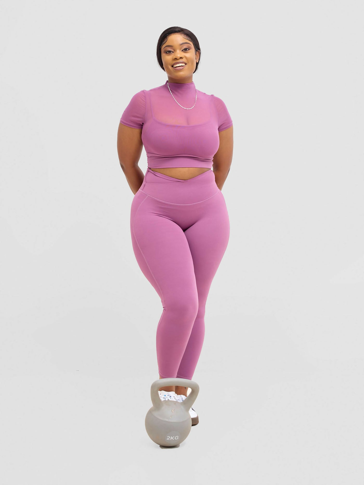 Flen Store With In - Built Sports Mesh Bra Top & Legging - Maroon - Shopzetu
