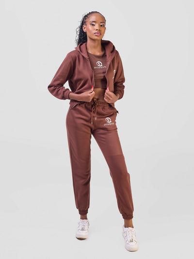 Dynique Clothing 3 Piece Pant Set - Brown - Shopzetu