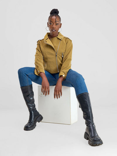 Stylish Sisters Suede Jacket - Beige - Shopzetu