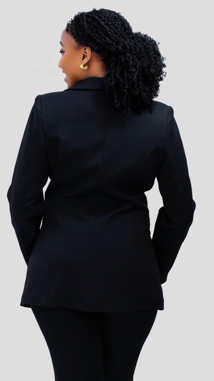 The Fashion Frenzy Celine Long Sleeved Tailored Blazer - Black