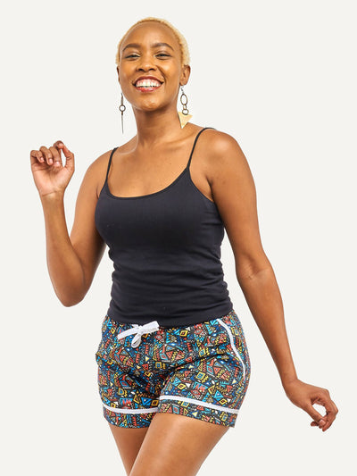 Kitu Kali Beach Short - Pink / Blue - Shopzetu