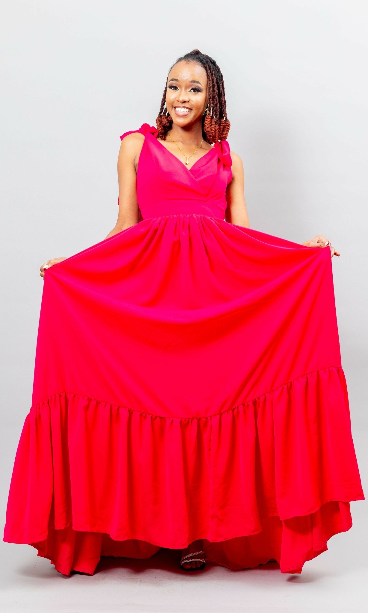 Afriwia Subira Dress - Hot Pink - Shopzetu