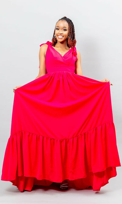 Afriwia Subira Dress - Hot Pink - Shopzetu