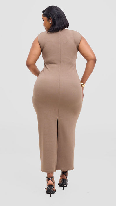 Vivo Selah Maxi Dress - Dark Taupe